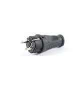 Розетка кабельна гумова 16A Eraplast 420903 2P E чорна з кришкою Розетка кабельна гумова 16A Eraplast 420903 2P E