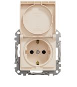 (SDD112024) Розетка с з/к со шторками и с крышкой Sedna Design. бежевый. Schenider Electric (SDD112024) Розетка с з/к со шторками и с крышкой Sedna Design. бежевый. Schenider Electric