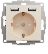(SDD112052) Розетка с заземлением + 2 USB тип А Sedna Design. бежевый. Schenider Electric (SDD112052) Розетка с заземлением + 2 USB тип А Sedna Design. бежевый. Schenider Electric