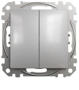 (SDD113108) Двуклавишный проходной выключатель Sedna Design. алюминий. Schenider Electric (SDD113108) Двуклавишный проходной выключатель Sedna Design. алюминий. Schenider Electric