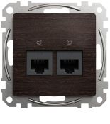 (SDD181452) Двойная компьютерная розетка RJ45 кат. 5е UTP. Sedna Elements. венге. Schenider Electric (SDD181452) Двойная компьютерная розетка RJ45 кат. 5е UTP. Sedna Elements. венге. Schenider Electric