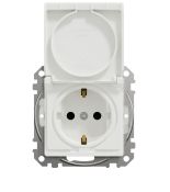 Розетка із з к зі шторками та з кришкою Schneider Electric IP44 Sedna Design SDD211024 білий Розетка із з к зі шторками та з кришкою Schneider Electric IP44 Sedna Design білий