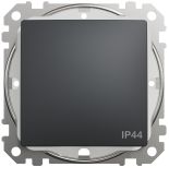 (SDD214106) Одноклавишный проходной выключатель IP44 Sedna Design. чёрный. Schenider Electric