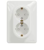 Подвійна розетка із з к зі шторками Schneider Electric Sedna Design SDD311221 білий Подвійна розетка із з к зі шторками Schneider Electric Sedna Design білий