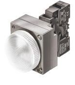 (3SB3652-6BA60) Световой индикатор с рифленым светофильтром. со встроенным светодиодом серия 3SB3. AC 230V. белый. SIEMENS