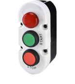 (4771446) Кнопочный пост 2 кнопки START/STOP + LED лампа (утопленные. 1NO/1NC + лампа 240V). ETI