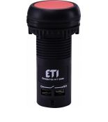 (4771470) Кнопка моноблочная утопленная ECF-11-R (красный). 1NO+1NC 2A/230V AC. ETI
