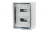 (MD9186) Шкаф ударопрочный модульный ABS 300x400x170. 12х2 модулей. с прозрачной дверцей IP65. Adal Pano