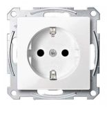 MTN2300-0319 (MTN2300-0319) Механизм розетки с защитными шторками. заземлением и накладкой Merten Shuko. 2 полюса. 16А. полярно-белый. Schneider Electric