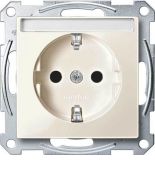 MTN2302-0344 (MTN2302-0344) Механизм розетки с полем для надписи Merten Shuko. 2 полюса. 16А. бежевый. Schneider Electric