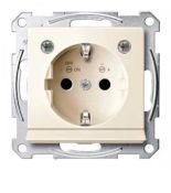 MTN2304-0344 (MTN2304-0344) Механизм розетки с заземлением. защитными шторками. накладкой и подсветкой Merten Shuko. 2 полюса. 16А. бежевый. Schneider Electric