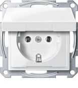MTN2311-0325 (MTN2311-0325) Механизм розетки с крышкой Merten Shuko. 2 полюса. 16А. белый. Schneider Electric