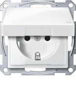 MTN2314-0325 (MTN2314-0325) Механизм розетки IP44 с крышкой Merten Shuko. 2 полюса. 16А. белый. Schneider Electric