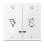 MTN3429-0325 (MTN3429-0325) Двойная клавиша с пиктограммами «перечеркнутый звонок» и «горничная» и с подсветкой Merten System M. белый. Schneider Electric