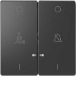 MTN3429-6034 (MTN3429-6034) Клавиша двойная LED с символами "звонок" и "горничная" Merten D-Life. антрацит. Schneider Electric