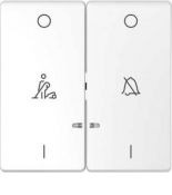 MTN3429-6035 (MTN3429-6035) Клавиша двойная LED с символами "звонок" и "горничная" Merten D-Life. белый лотос. Schneider Electric