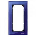 MTN4025-3278 (MTN4025-3278) Рамка 2-постовая без перегородки Merten M-Elegance Стекло. сапфир. Schneider Electric