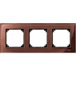 (MTN4030-3215) Рамка 3-постовая Merten M-Elegance Стекло. махагон. Schneider Electric MTN4030-3215 (MTN4030-3215) Рамка 3-постовая Merten M-Elegance Стекло. махагон. Schneider Electric