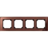 (MTN4040-3215) Рамка 4-постовая Merten M-Elegance Стекло. махагон. Schneider Electric MTN4040-3215 (MTN4040-3215) Рамка 4-постовая Merten M-Elegance Стекло. махагон. Schneider Electric