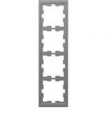 MTN4040-6536 (MTN4040-6536) Рамка 4-постовая Merten D-Life. нержавеющая сталь. Schneider Electric