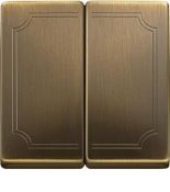 (MTN412543) Двойная клавиша выключателя Merten System Design. античная латунь. Schneider Electric MTN412543 (MTN412543) Двойная клавиша выключателя Merten System Design. античная латунь. Schneider Electric