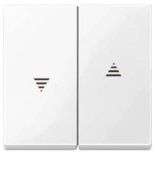 Подвійна клавіша для клавішного та кнопкового вимикача рольставні Schneider Electric Merten System M полярно білий