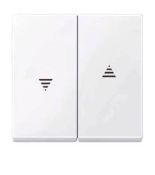 MTN432425 (MTN432425) Двойная клавиша для клавишного и кнопочного выключателя рольставней Merten System M. белый. Schneider Electric