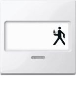 MTN434719 (MTN434719) Клавиша с полем для надписи и окошком для световой индикации Merten System M. полярно-белый. Schneider Electric