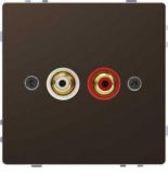 MTN4350-6052 (MTN4350-6052) Аудиорозетка с мод.тюльпанами Merten D-Life. мокко. Schneider Electric