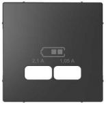 MTN4367-6034 (MTN4367-6034) Лицевая панель для USB-розетки Merten D-Life. антрацит. Schneider Electric
