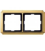 MTN483221 (MTN483221) Рамка 2-постовая Merten Antique. блестящая латунь. Schneider Electric