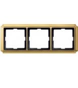 MTN483321 (MTN483321) Рамка 3-постовая Merten Antique. блестящая латунь. Schneider Electric