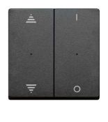 MTN625714 (MTN625714) Клавиша для модуля 2-кнопочного выключателя KNX с символами I/0 и вверх/вниз Merten System M. антрацит. Schneider Electric