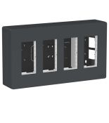 Блок відкритої установки Schneider Electric unica system NU124454 4х2 UNICA NEW графіт Блок відкритої установки Schneider Electric unica system 4х2 NU124454