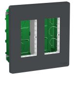 (NU122430) Блок открытой установки unica system. 2х2. UNICA NEW алюминий. Schneider Electric