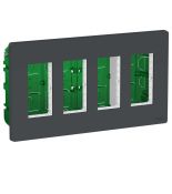 (NU124430) Блок открытой установки unica system. 4х2. UNICA NEW алюминий. Schneider Electric