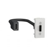 Механізм розетка Schneider Electric HDMI 1 модуль UNICA NEW білий