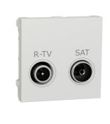 (NU348630) Механизм аудиорозетки 2 модуля. UNICA NEW алюминий. Schneider Electric (NU348630) Механизм аудиорозетки 2 модуля. UNICA NEW алюминий. Schneider Electric