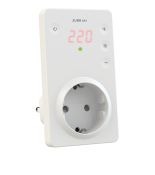 (SR1 red) Реле напряжения в розетку SR1 red. 1ф 16А. 120-280V AC + термозащита. ZUBR