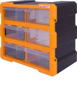 (t011020) Органайзер пластиковый. e.toolbox.pro.20. 6-секционный 267х157х262мм. E.NEXT