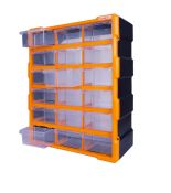 (t011024) Органайзер пластиковый. e.toolbox.pro.24. 24" 18-секционный 381х157х475мм. E.NEXT