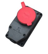 Розетка каучукова стаціонарна 1KMPT 3Р РE 25А IP44 Bylion 403372