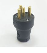 Вилка каучукова пряма 412 3Р РE IP44 TAKEL 503355 25А 380В