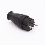 Вилка каучукова пряма 405 2Р РE IP44 LEE 703350