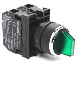 (B101SL30Y) Переключатель 2-0-1 с фиксацией (2НО) зеленый — пластик. IP-50. серии В. EMAS (B101SL30Y) Переключатель 2-0-1 с фиксацией (2НО) зеленый — пластик. IP-50. серии В. EMAS