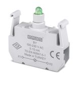 (BY) Блок-контакт подсветки с зеленым светодиодом 100-230В AC для серии B. EMAS