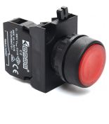 Кнопка натискна кругла 1Н3 червона пластик EMAS IP65 CP200DK серії CP Кнопка натискна кругла 1Н3 червона пластик EMAS IP65 серії CP