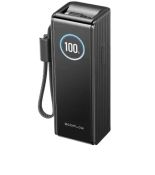 Павербанк EcoFlow RAPID Power Bank з кабелями 25000mAh чорний EF RAPID25K100W B EU Павербанк EcoFlow RAPID Power Bank з кабелями 25000mAh чорний