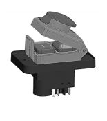 (503919) Пусковая электромагнитная кнопка ESSB-32YC 5pin на панели. желтая рамка. TAKEL