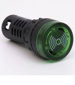 (505033з) Зуммер светосигнальный AD22-22MS АC/DC 220В. зеленый. TAKEL